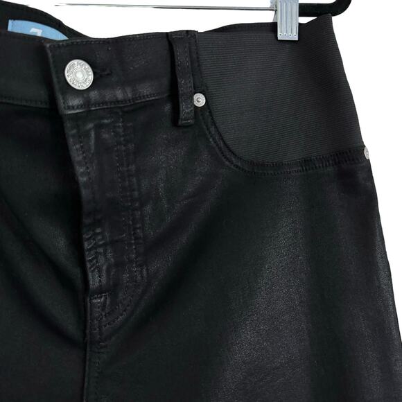7 For All Mankind B(Air) Ankle Skinny Jeans in Coated Black Size 31 - Picture 5 of 14